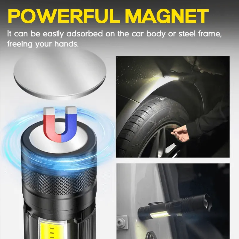 2000 Lumens Emergency LED Small Flashlights Zoomable