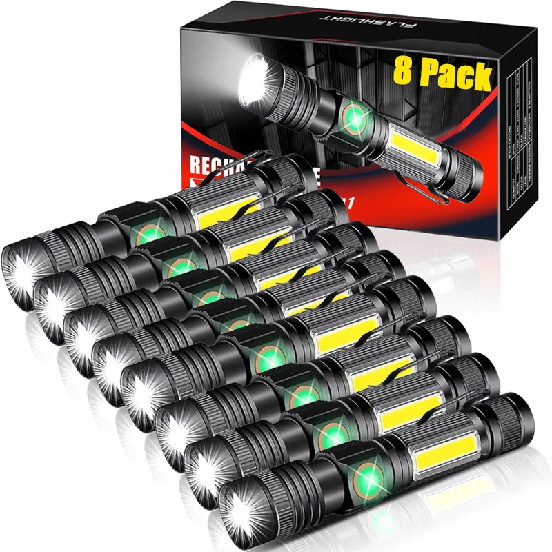 2000 Lumens Emergency LED Small Flashlights Zoomable