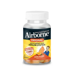 Airborne Zesty Orange Flavored Gummies, 21 count