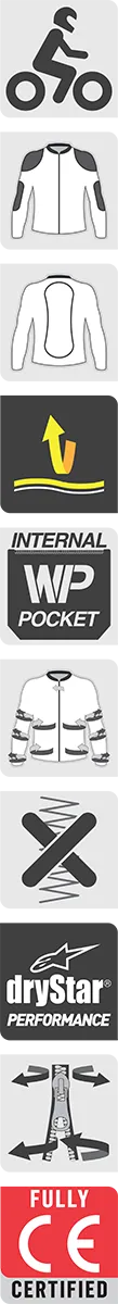 ALPINESTARS Yaguara Drystar? Jacket - Black - XL 3203218-104-XL