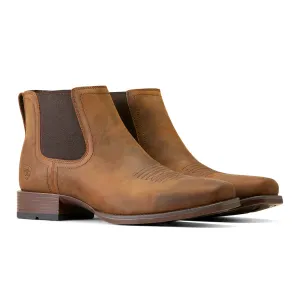 Ariat Mens Booker Ultra Square Toe Boot - Oily Distressed Tan