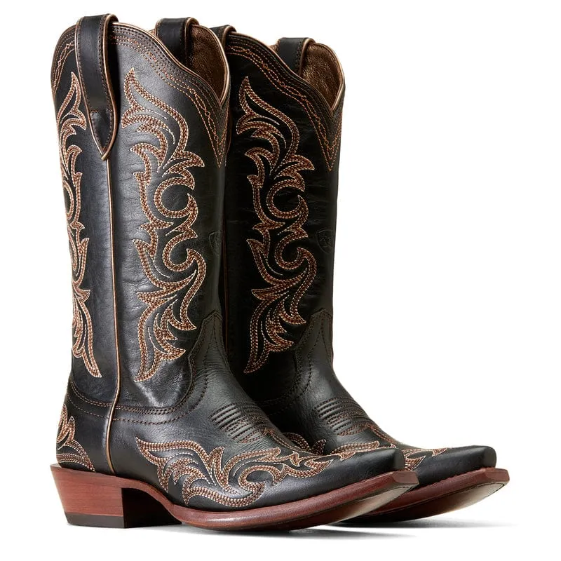 Ariat Women's Hazen Ancient Black Snip Toe Western Boots 10046895