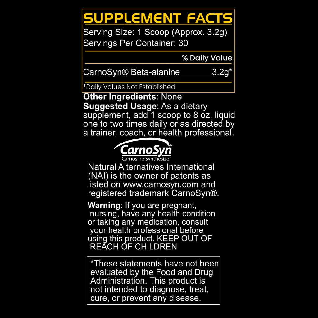 BLACKLABEL Supplements CarnoSyn Beta-Alanine