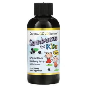 California Gold Nutrition Black Elderberry Echinacea Syrup, 120 ml