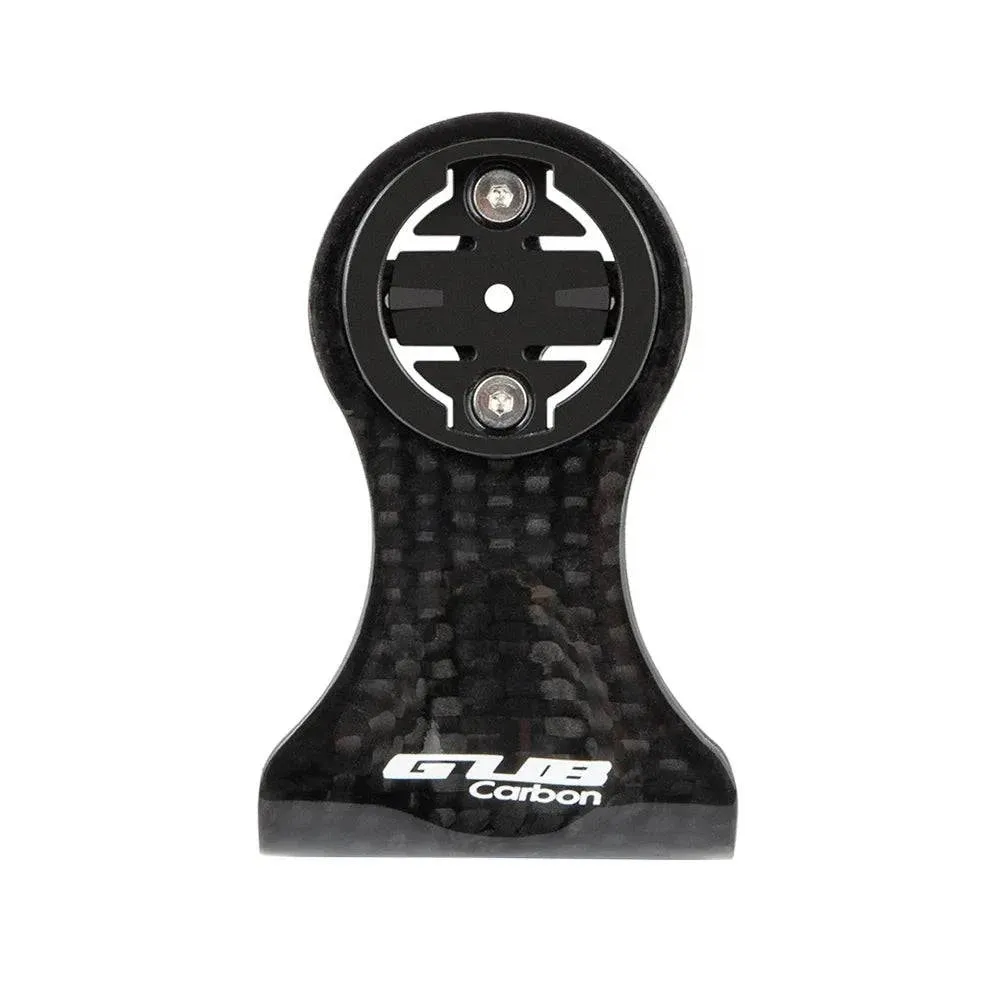 Cycling Bike Computer Mount Holder Out Front Carbon Fiber Speedometer Holder for Garmin/Bryton/Cateye with Flashlight Holder