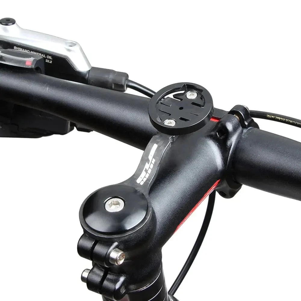 Cycling Bike Computer Mount Holder Out Front Carbon Fiber Speedometer Holder for Garmin/Bryton/Cateye with Flashlight Holder