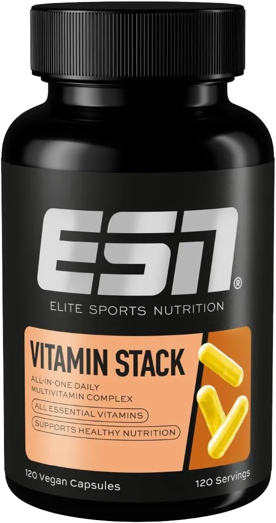 ESN Vitamin Stack - 120 Multivitamin Supplements Capsules for Comprehensive Nutritional Support