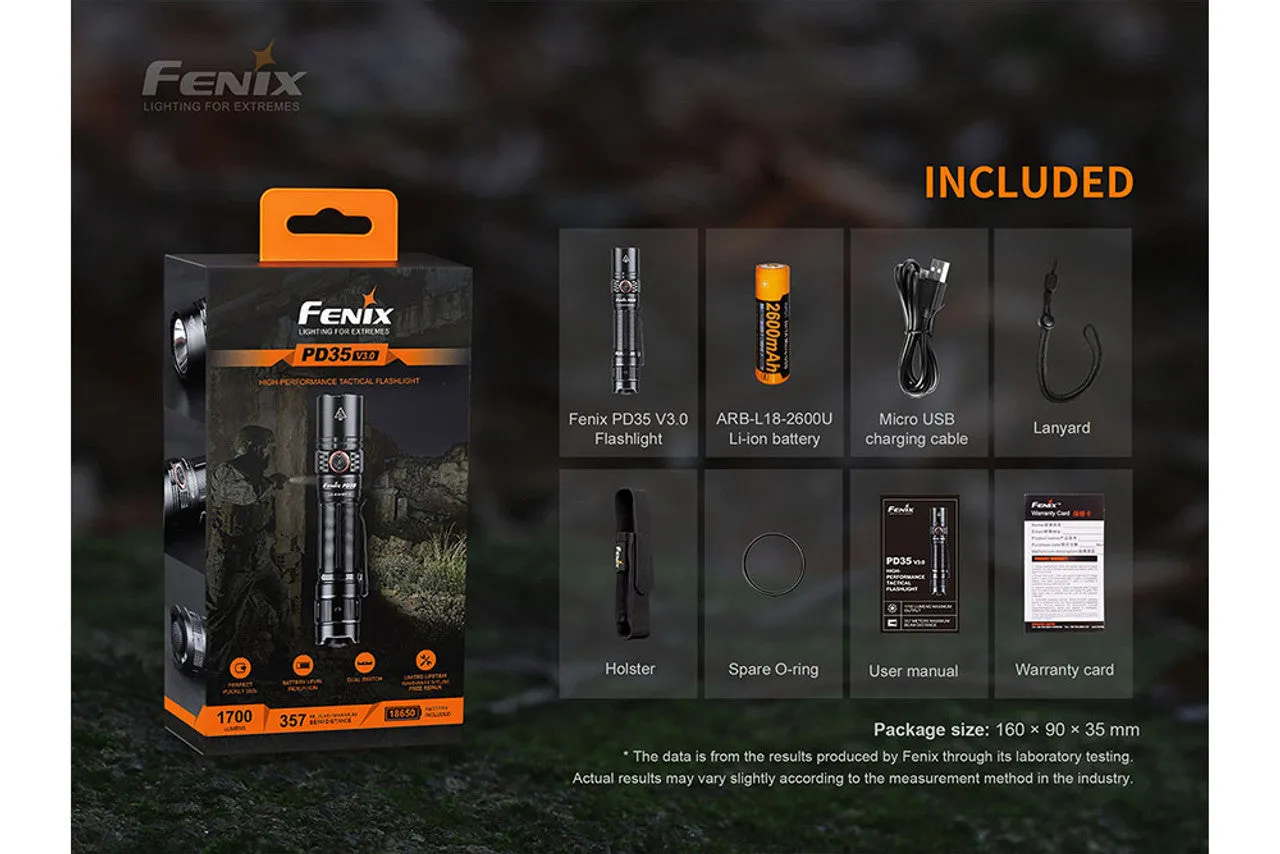 FENIX PD35 V3.0 1700 LUMEN FLASHLIGHT