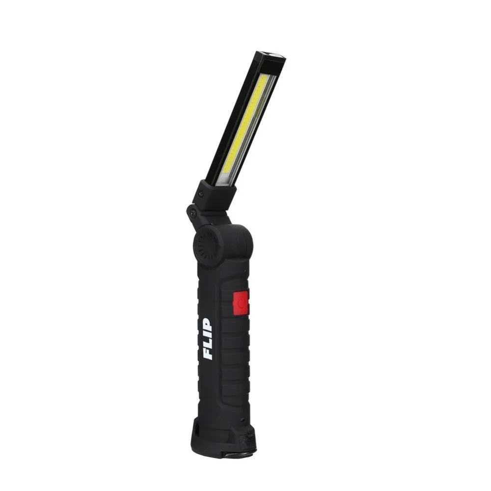 Flip Rechargeable COB LED Magnetic Flashlight & Work Light