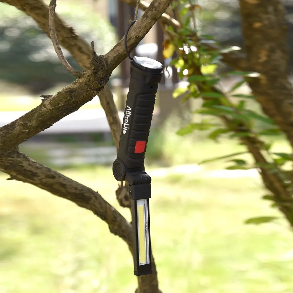 Flip Rechargeable COB LED Magnetic Flashlight & Work Light