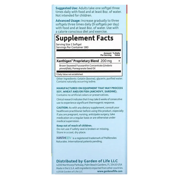 Garden Of Life FucoTHIN Softgels 180ct