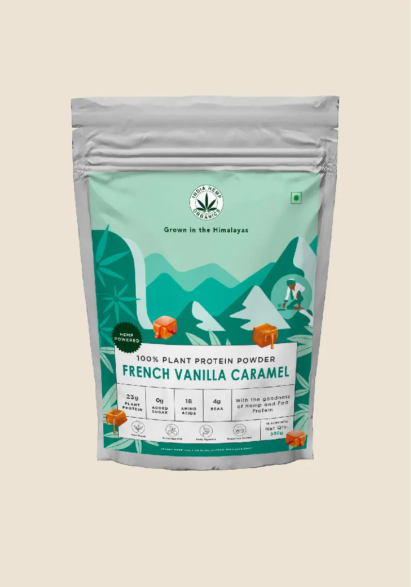 Hemp Powder - French Vanilla Caramel - 500 Grams