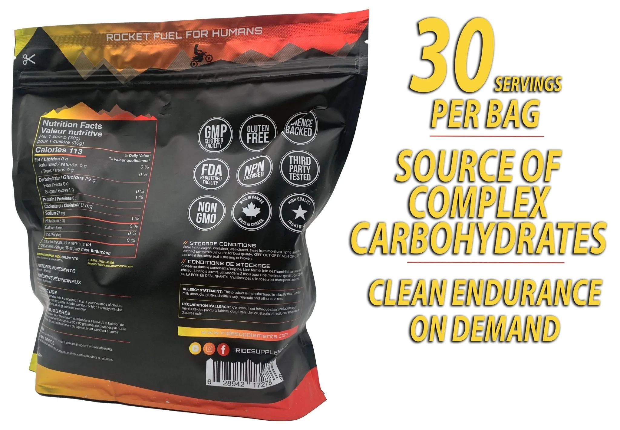 iRide Supplements Carbohydrate Fuel Booster