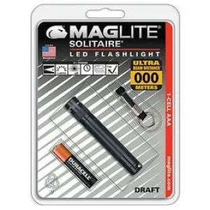 LED Solitaire Flashlight, "AAA", Black