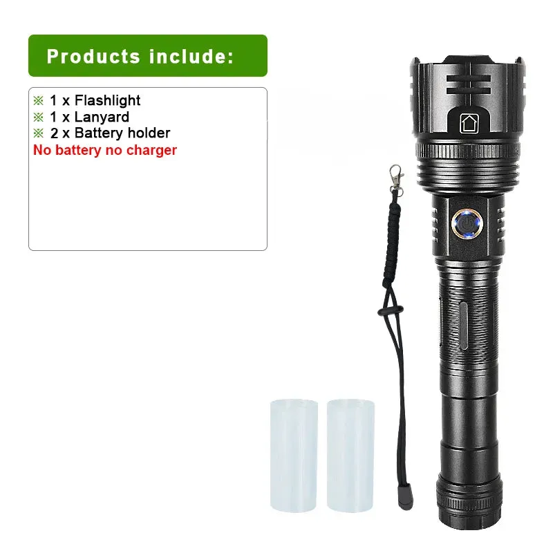 Light 1500m High Power Led Flashlights  Rechargeable Flashlight With Usb Charging Ultra Powerful Torch Work Tactical Light