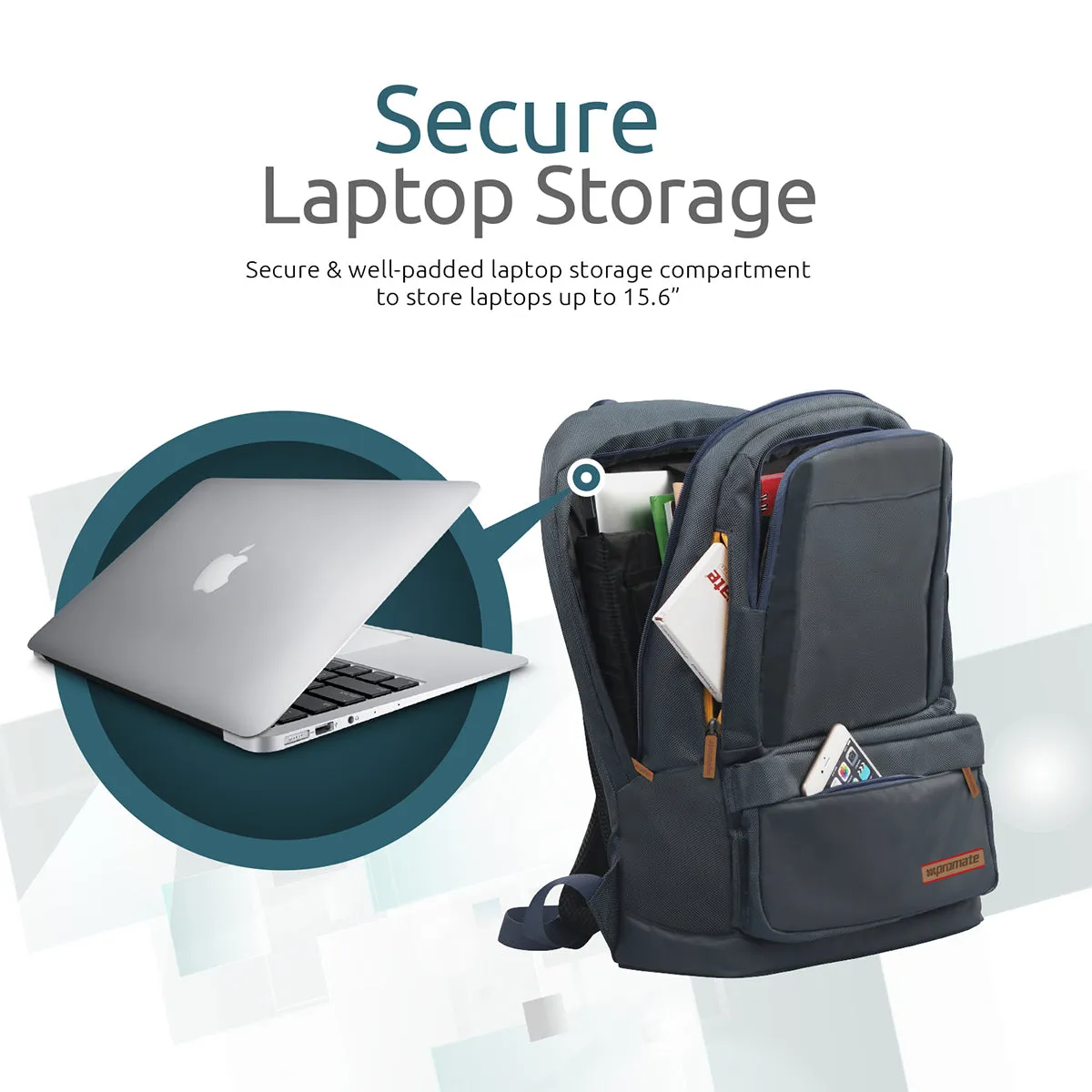 Lightweight Backpack for Laptops up to 15.6” with Multiple Pocket Options