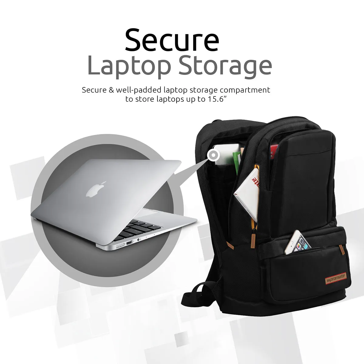 Lightweight Backpack for Laptops up to 15.6” with Multiple Pocket Options