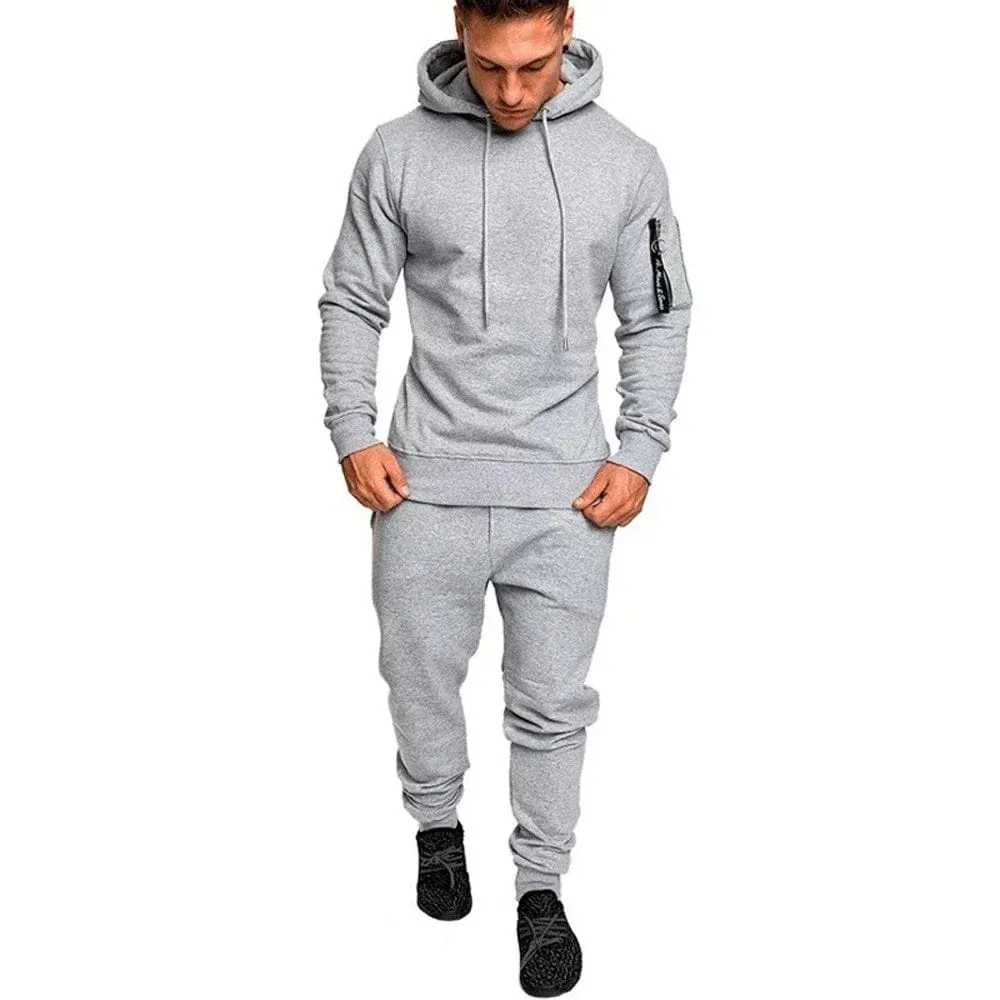 Mens Camouflage Tracksuit | Two-Piece Set with Sports Hoodie & Pants