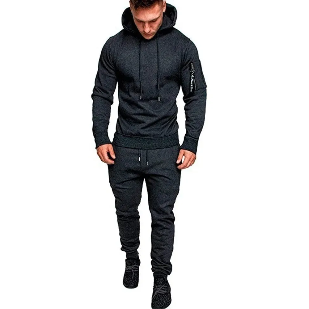 Mens Camouflage Tracksuit | Two-Piece Set with Sports Hoodie & Pants