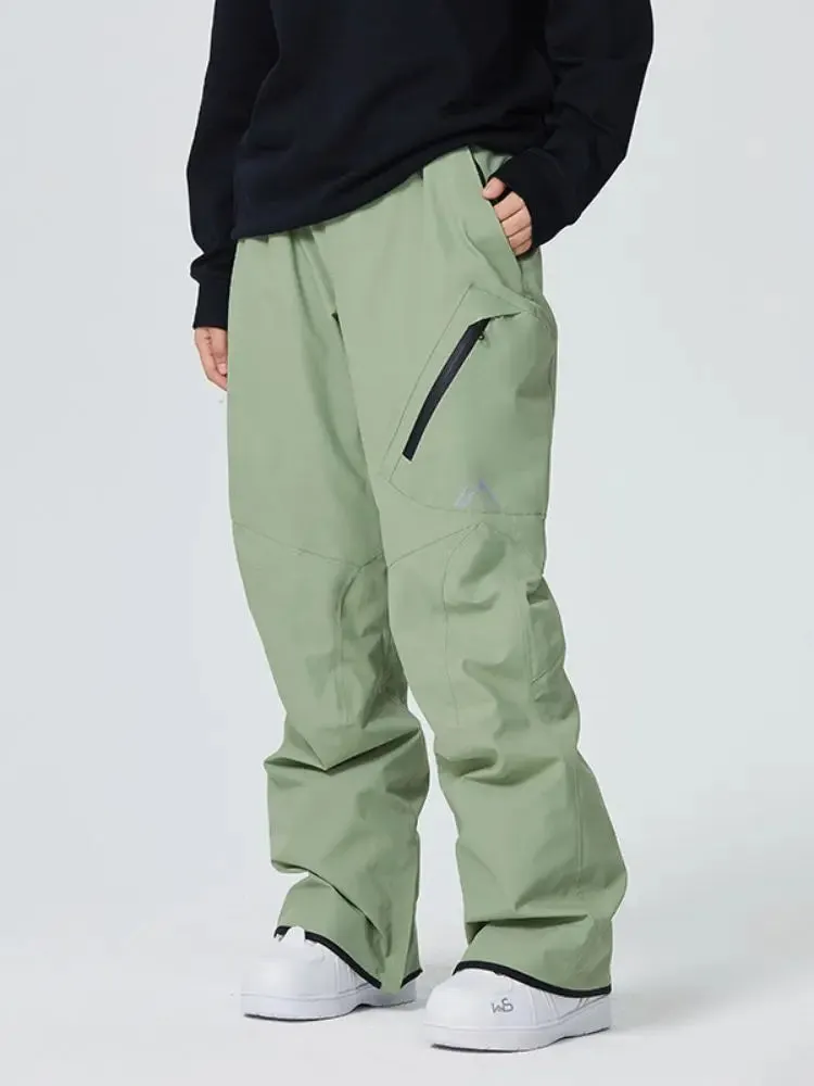 Men's Searipe Diagonal Zipper Snow Pants