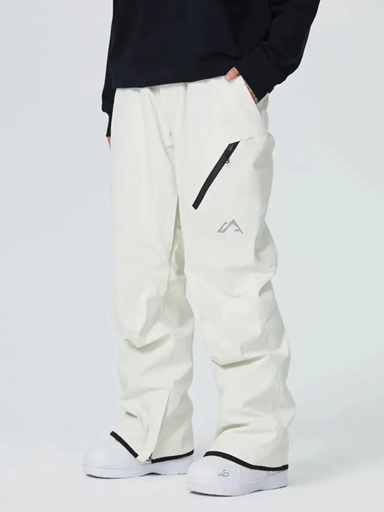 Men's Searipe Diagonal Zipper Snow Pants