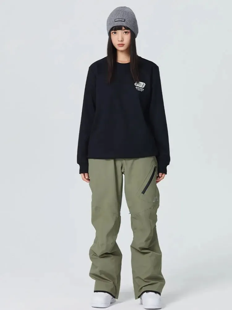 Men's Searipe Diagonal Zipper Snow Pants
