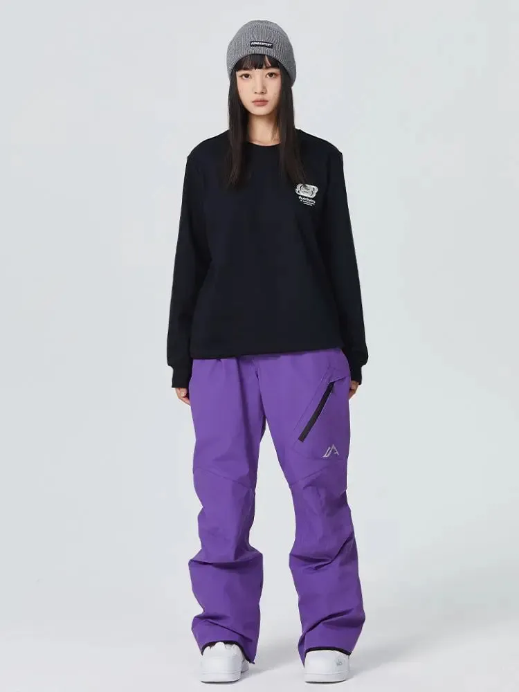 Men's Searipe Diagonal Zipper Snow Pants