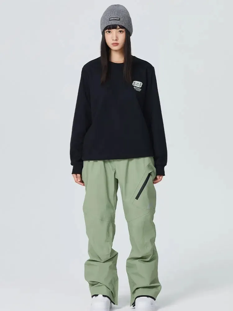 Men's Searipe Diagonal Zipper Snow Pants