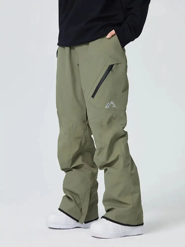 Men's Searipe Diagonal Zipper Snow Pants