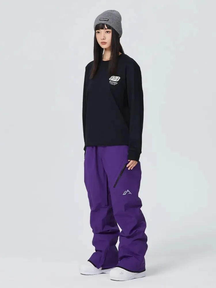 Men's Searipe Diagonal Zipper Snow Pants