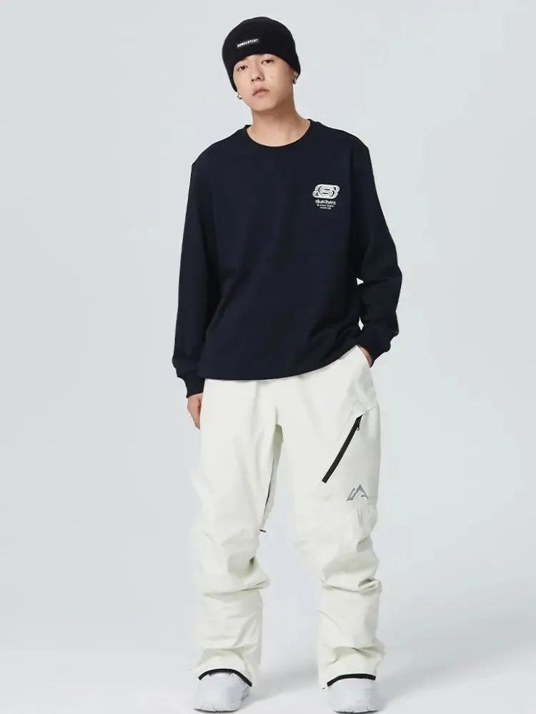 Men's Searipe Diagonal Zipper Snow Pants