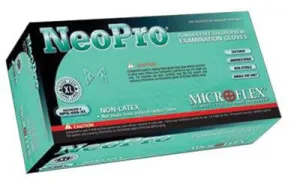 Microflex X-Small Green 9.6" NeoPro 5.1 mil Polychloroprene Ambidextrous Non-Sterile Powder-Free Disposable Gloves With Textured Fingers Finish And Beaded Cuffs (100 Each Per Box)