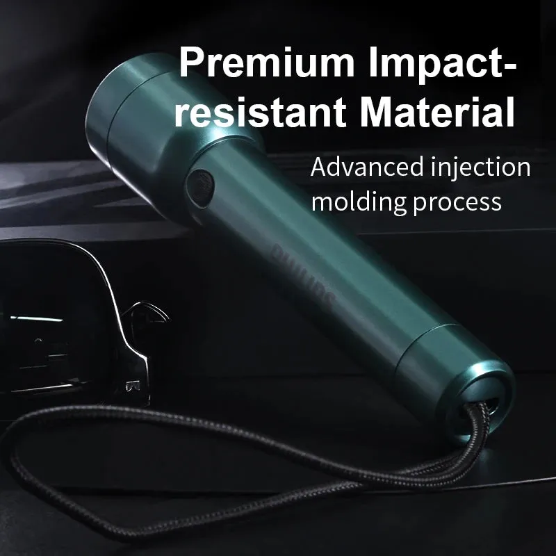 Philips SFL1236G 400 Lumens Portable Flashlight with Type C Cable Rechargeable 18650 Battery LED Flashlights for Self Defense