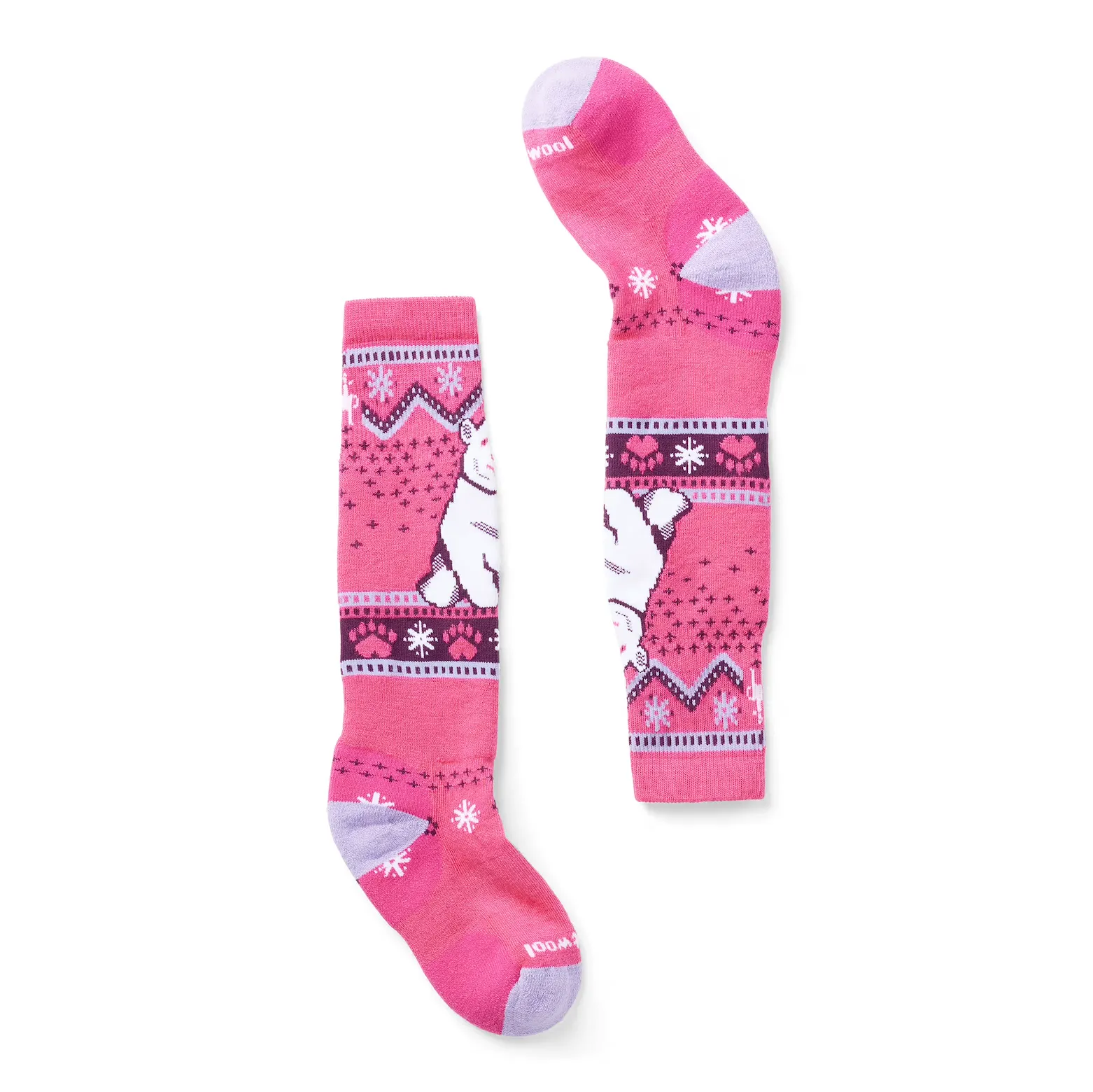 Smartwool Kids' Wintersport Full Cushion Polar Bear Pattern Over the Calf Socks