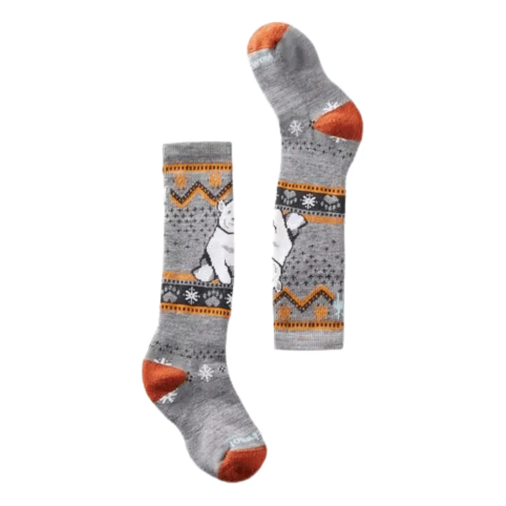 Smartwool Kids' Wintersport Full Cushion Polar Bear Pattern Over the Calf Socks